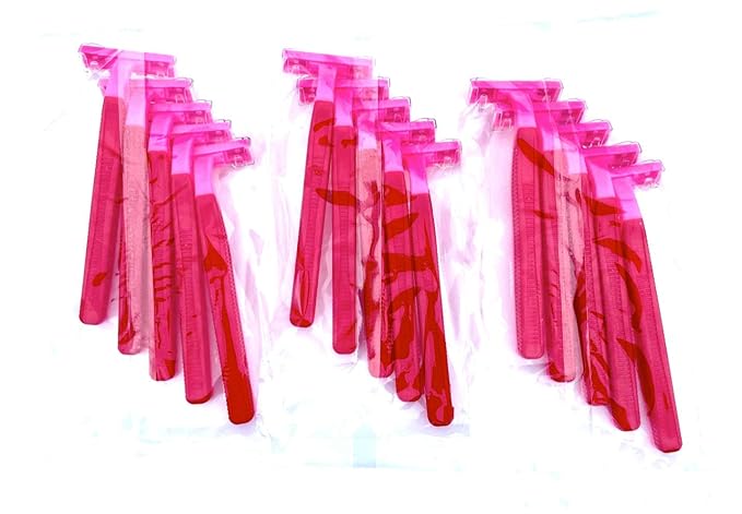 100 Box Combo of Blue and Pink Razor Blades Disposable Stainless Steel Hospitality Quality Shavers High End Twin Blade Razors for Men and Women with Aloe Vera Lubrication Strip