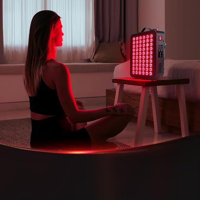 Red - Light - Therapy- Infrared Light 660nm 850nm High Power Panel Dual Chip Clinical Grade LED Device with LED Touch Screen 300W (Black)