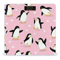 Women's Fashion Automatic Switch Digital Bathroom Weighing Scale Smart Scale Cute Cartoon Penguin and Heart Pink