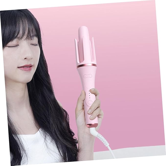 Automatic Curling Iron Wand Handheld Hair Curler with Temperature Fast Heating for Effortless Curls Safe Material for Styles US Plug