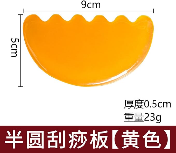 树脂刮痧板 Gua Sha Facial Tools for Face &amp Body半圆型刮痧片面部脸部刮痧颈部经络刮板全身按摩工具 HomeOffice Body Electric Massagers