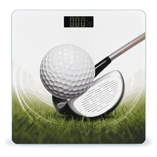 Digital Bathroom Scale for Body Weight Scale with Bright LCD Display High Accuracy Step-On Technology Auto On/Off Golf Club Digital Scales 400 Lbs /180kg