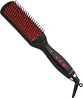 REVLON SmoothStay XL Hair Straightener - Heated Straightening Brush for Silky &amp Straight Long-Lasting Results Locks in Moisture with Reduced Static &amp Frizz