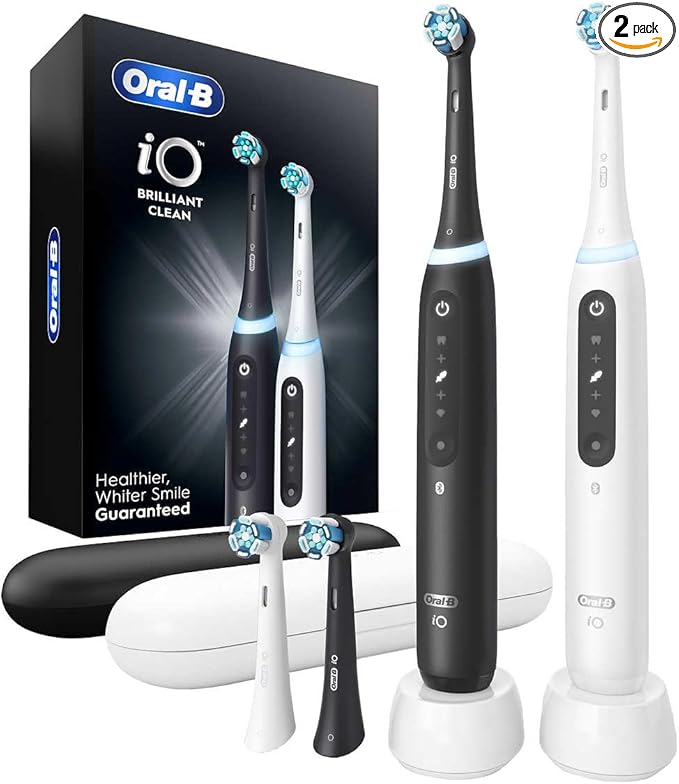 Oral-B iO 5 Brilliant Clean Electric Toothbrush 2 Pack