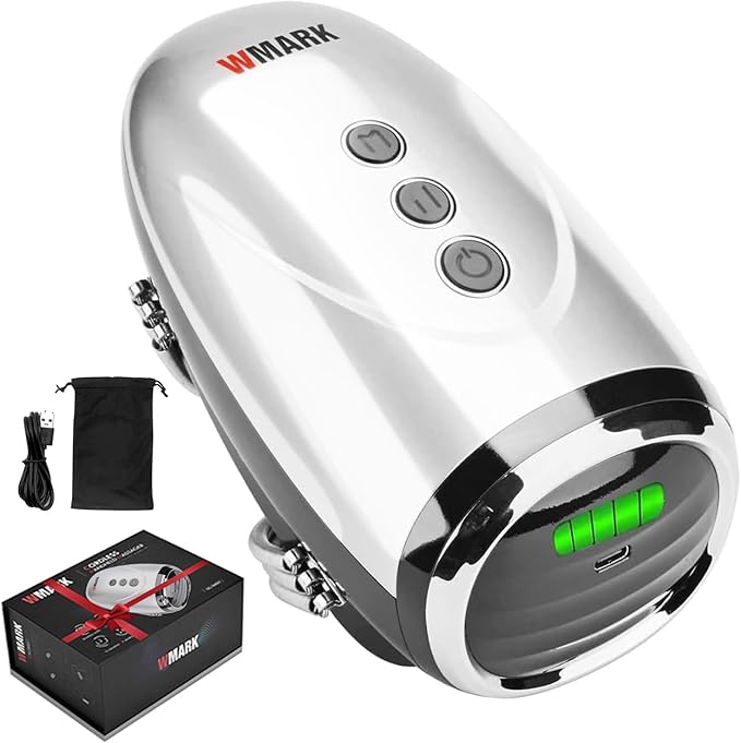 Professional Haircut Massager/Cordless Handheld Massager Vibration Neck/Legs/Hands/face Massager 2 Massage nodes 2600AMH (Silver)