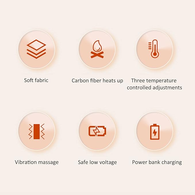 Adjust Heated Waist Belt Electric Heat Pads Fast Heating Lower Back Massager Heat Belly Wrap Belt with Vibration Massage Waist Wrap Belt Portable Heating Pad for Back Lumbar Waist