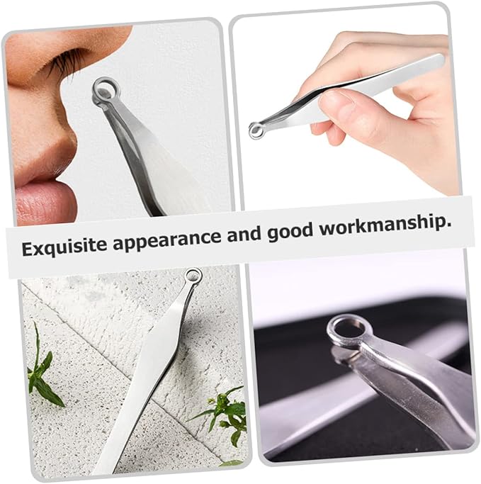 Gatuida 10pcs Nose Hair Trimmer Tweezers Manual Grooming Tools for Men and Women to Use Includes Type Clips for Precision Trimming