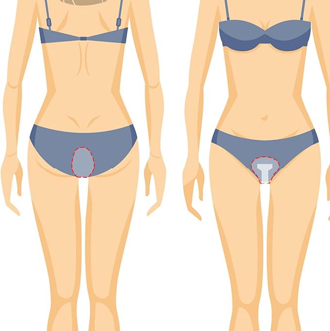 12Pcs Swimming Panty Liner 16.5 x 6.3in Women Private Patch Water Comfortable Concealed PU Swimming Private Sticker for Women Children