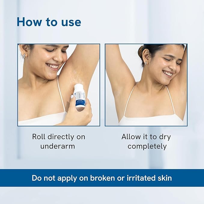 Underarm Roll On 4% Aha Bha | Controls Odour &amp Reduces Pigmentation | 0% Alcohol | Aqua Fragrance | 50ml