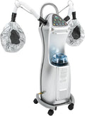 650W Standing Hair Steamer Professional Hooded Heating Steam Cap Hair Processor Hair Treatment Machine with Wheels Multifunctional Dry Hair Treatment-Heated Micro Mist Steamer for Spa Home