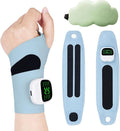 Rechargeable Electric Wrist Massager Rechargeable Heating Pad with 8 Modes &amp 30 Intensity Levels Ergonomic Wearable Design for Sports &amp Daily Use (Blue)