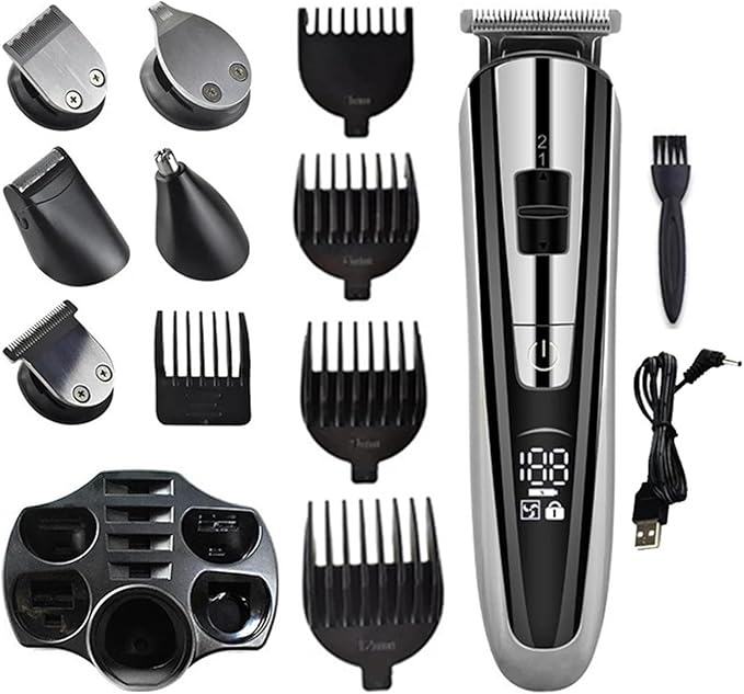 Razors Beard Trimmer for MenTrimmer for Nose 5 in 1 Hair Cutting MachineMen's Electric ShaverRechargeable Hair Clipper(Basic Payment)