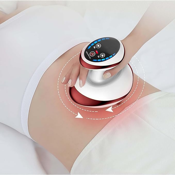 Yanzhenglip Massage 4-in-1 Massager Against Cellulite - Vacuum &amp Gua Sha Electric Firmer Skin &amp Better Circulation Deep Massage with Heat for Full Body Use at Home (A-1Set)