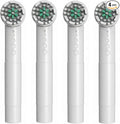Toothbrush Replacement Heads Compatible with Quip 360 Oscillating Electric Toothbrush White 4-Pack