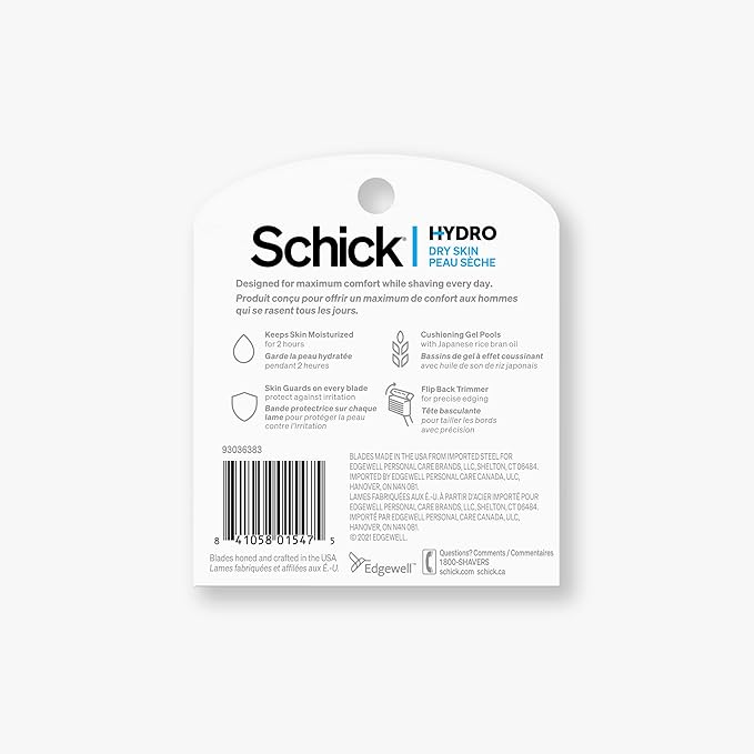 Schick Hydro 5 Sense Hydrate Razor Refills for Men 12 Count (Pack of 1)