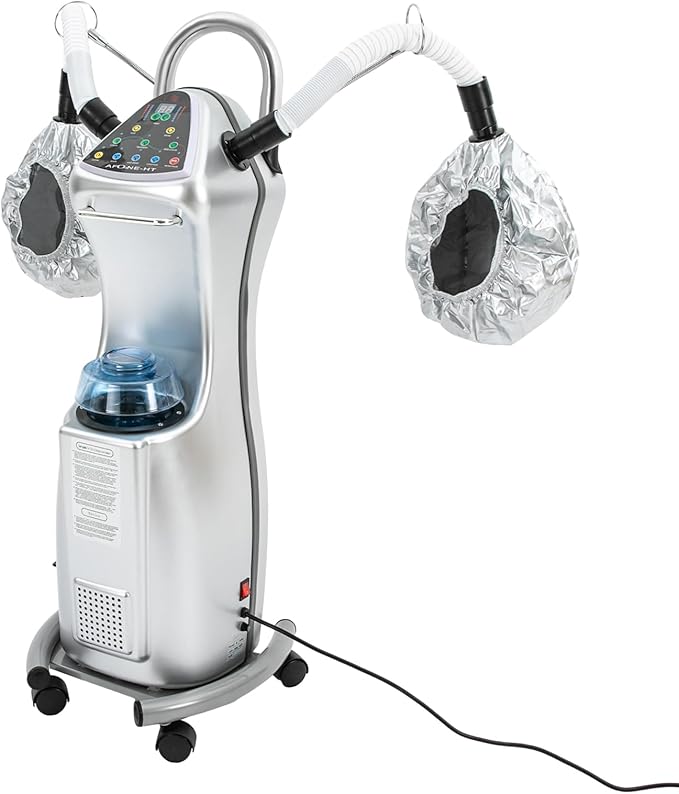 Standing Hair Steamer 650W Floor Stand Hair Treatment Machine Multifunctional Hair-Treatment Machine with Handles &amp External Water Bottle for Beauty Salons Homes
