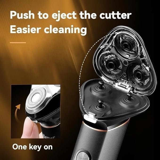 Electric Razor for Men Metal Shell Waterproof Electric Shaver for Men Wet Dry Beard Electric Razor Facial Shaving Machine Rechargeable