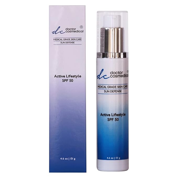 Water-Resistant Active Lifestyle Sunscreen SPF 50 | Oil-Free Sunscreen with Zinc Oxide Beeswax Dimethicone &amp Vitamin E | SPF for Children &amp Adults | Daily SPF 50 | 4.6 Oz / 131 g