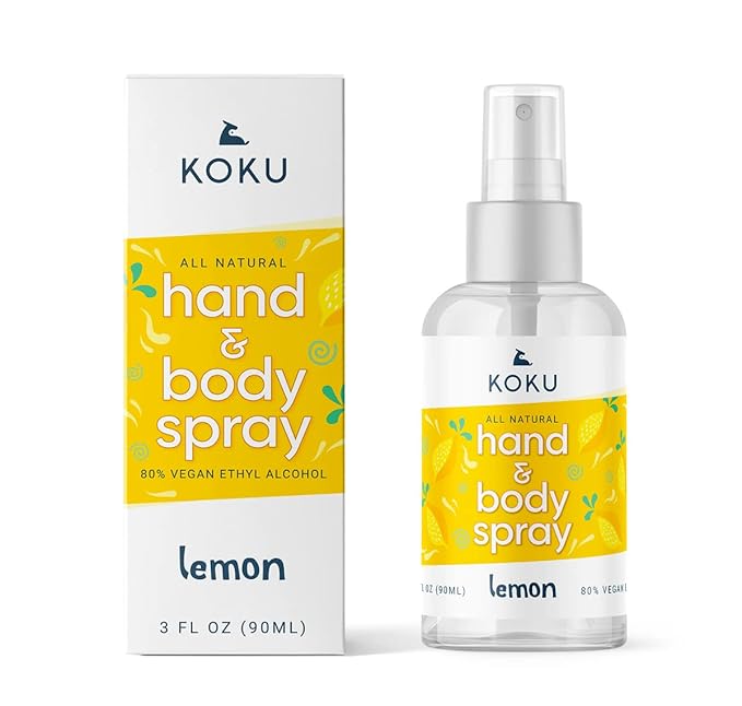 Koku Citrus Hand &amp Body Spray | Variety Pack | Twelve 3.0-Ounce Travel-Size Spray Bottles | 4 of each Scents | Lemon Lime &amp Mandarin Orange