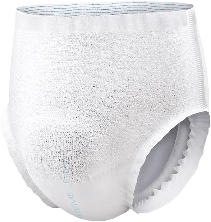 NorthShore GoSupreme Overnight Pull-On Underwear 8-Hour Leak Protection Small 56-Count Case White (22-32 in Waist) Unisex Adult Diapers