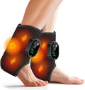 2-Pack Cordless Foot Massager for Neuropathy Foot and Ankle Massager Ankle Heating Pad with Massage 6 Heat Levels &amp 3 Massage Modes with Timer (Black)
