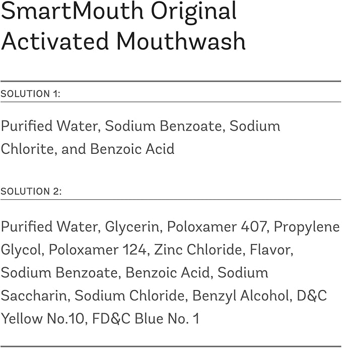 SmartMouth Original Activated Mouthwash Single Packs Travel Mouthwash Fresh Mint 30 Pack