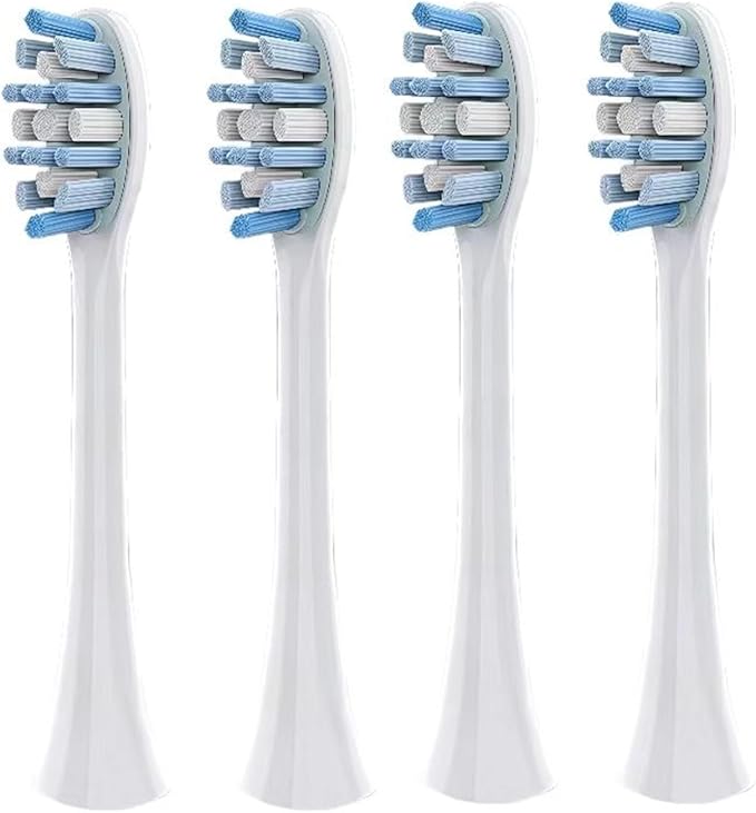 Electric Toothbrush Replacement Brush Heads - Compatible for Panasonic EW-DC01 EW-DC02 EW-DC12 EW-DC20 PDP51(4 White Toothbrush Heads)