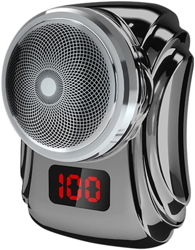 Head Shavers for Bald Men Electric Shaver USB Rechargeable Digital Display Razor Mini Portable Multifunctional Travel 0.1mm Men's Razor (Color : Black with 3 Blades)