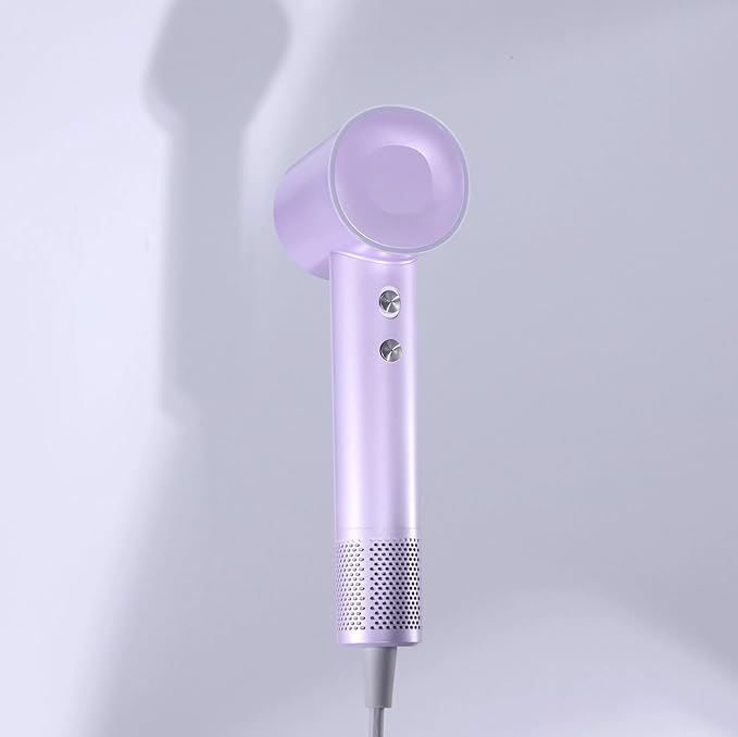 EasyLife-1 High Speed Hair Dryer Lonic Low Noise Blow Dryer with Brushless Motor for Fast Drying 2 Speed and 4 Models ThermoControl Quiet Compact Hair Blow Dryer with Diffuser (Pink)