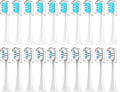 Compatible for Xiaomi Mijia T300/T500/T700 Sonic Electric Toothbrush Heads Replaceable Refill Nozzles 4 Colors with Anti-Dust Caps 4/20Pcs(10White10Blue)