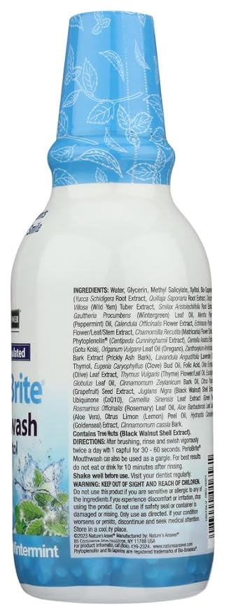Nature's Answer Periowash Alcohol-free Mouthwash Wintermint 16 Ounce (Pack of 12)