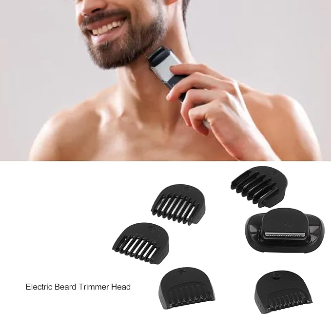 Beard Trimmer Head Replacement Series 5/6/7 Replacement Beard Trimmer Guards with 5 Guards Combs Compatible with 5018s 5020s 5035s 5049cs 6020s 6040cs 7020s 7025s
