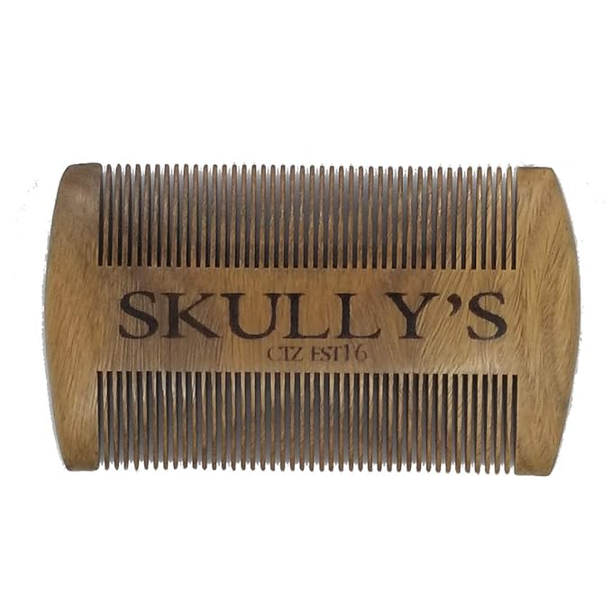 Skully's Ultimate Timber Beard Care Kit (Woodsy Warm Amber Scent) - Beard Oil Beard Balm Beard Comb Beard Conditioner Mustache Wax for Men