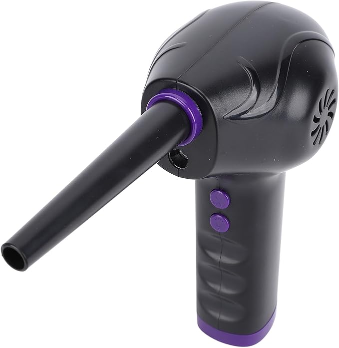 6000mAh Battery Portable Hair Blower 51000 RPM Motor 3 Airflow Modes 5 Nozzle Attachments Cordless Air Blower for Keyboard PC Carwith Professional Salon Outdoor Dusting Tasks