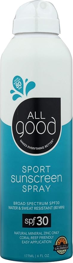 All Good Sport Mineral Sunscreen Combo Pack - SPF 50 Butter Stick SPF 30 Lotion &amp Spray - Coral Reef Safe - Zinc Oxide
