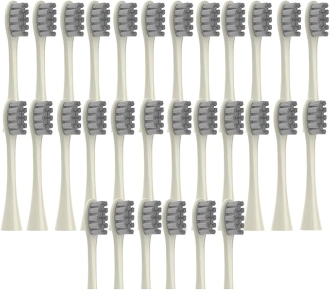 30/50PCS Vacuum Brush Compatible for Oclean X PRO/ Z1/ F1/ One/Air 2 /SE Replacement Head Toothbrush Nozzles Soft Bristle(50BeigeGray)