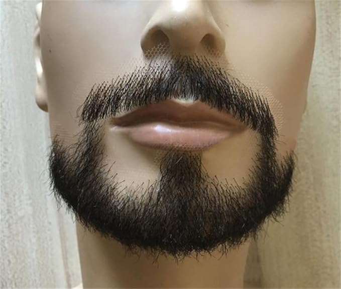 Remeehi Human Hair Facial Hair Beard Costume Accessory Makeup Moustache Self Adhesive #74