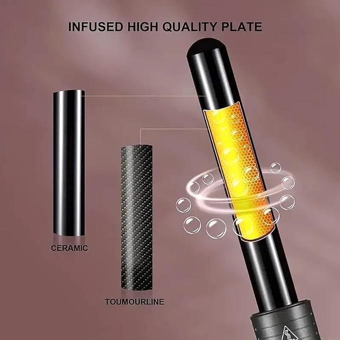 GeRRiT 3-in-1 Hair Curling Iron 3 Interchangeable Barrels and LED Display Adjustable Temp 325°F-430°F Instant Heat Hair Styling Tools for All Hair Types Black