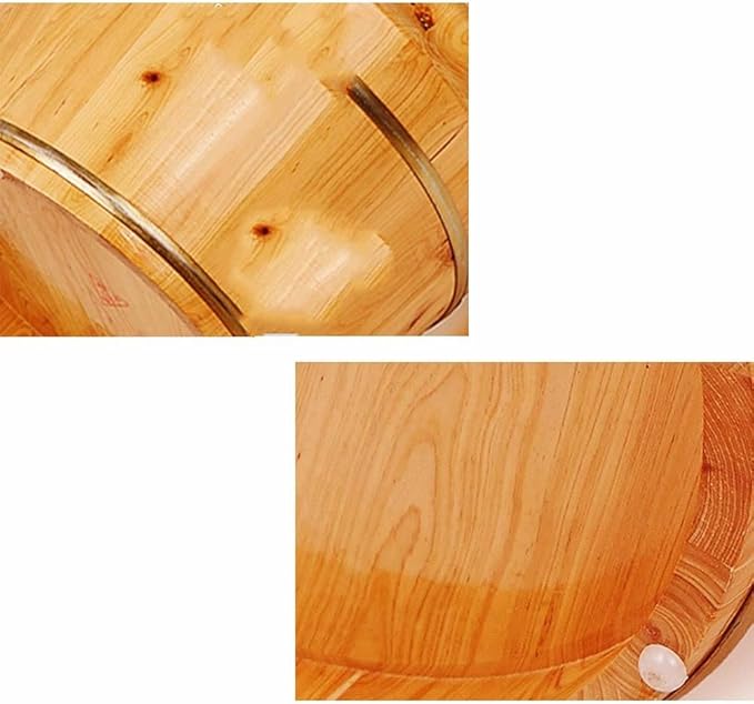 Foot Tub Wooden Foot Basin Reducing Stress Household with Cover Thickening Tub Cedar Barrel Foot tub Foot Bath Barrel Footbath Wash The Wooden Barrel Foot Massage (Color : 2 Size : 4cm*26cm) foot Bat