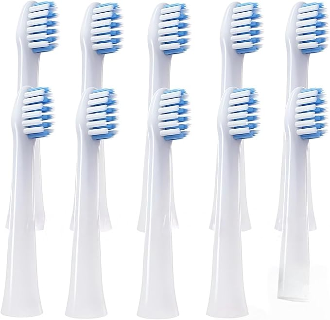 Electric Toothbrush Heads Compatible with Panasonic WEW0972 DM71/DM81/DM712/DML1/DM31/DM711/PDM7B Replacement Brush Heads(10PCS Blue)