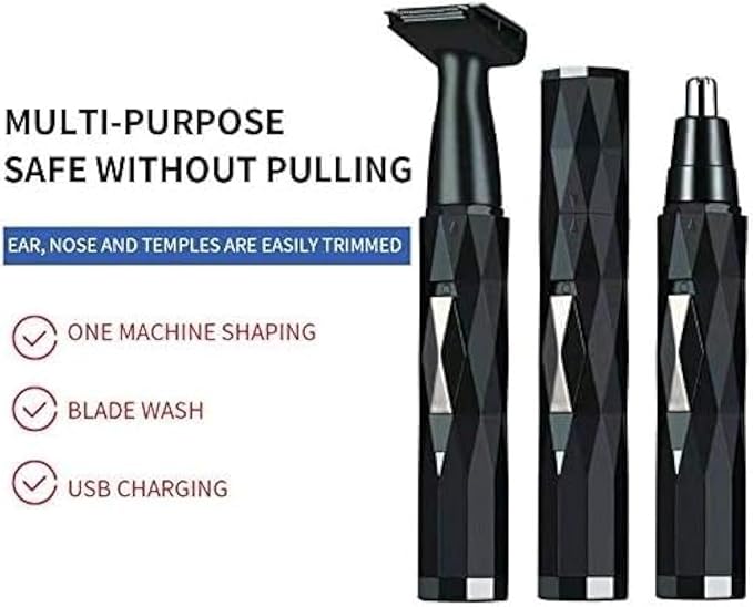 Ear Nose Hair Trimmer for Men Women Rechargeable Electric Nose Hair Trimmer with Dual-Edge Stainless Steel BladesProfessional Waterproof for Nose Ear