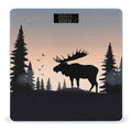 Moose Mountain Pine Tree Wilderness Bathroom Scale Ultra-Bright Liquid Crystal Screen Weight Scale Accurate Bathroom Body Scales for Body Weight Bathroom Pet Home Bedroom Gift-Giving