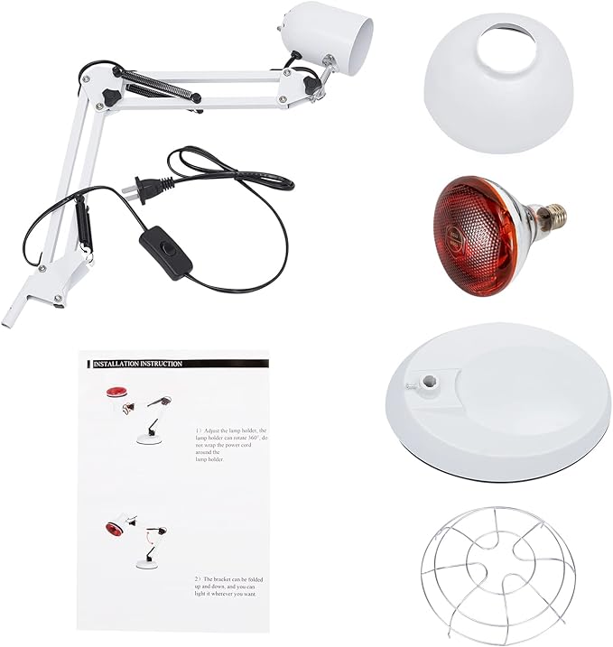 Infrared Light 150W Near Red Light Therapy Heat Lamp for Body Neck Ache Muscle Joint Back Pain Portable Infrared Heat Lamp