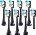 SuitableCompatible for Evowera Electric Toothbrush Planck O2 Replacement Heads Medium Hardness Vacuum(8PCS Black)