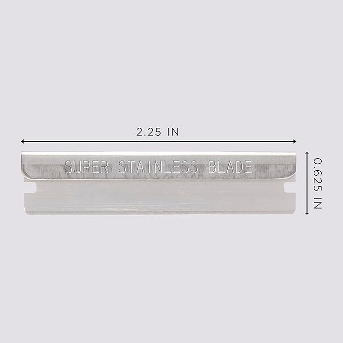 Diane Hair Shaper Razor Blades Polymer Coated Stainless Steel Material Precise Shaping Trimming and Cutting Razor Refills for Barber Straight Edge Razor Blade 60-Pack