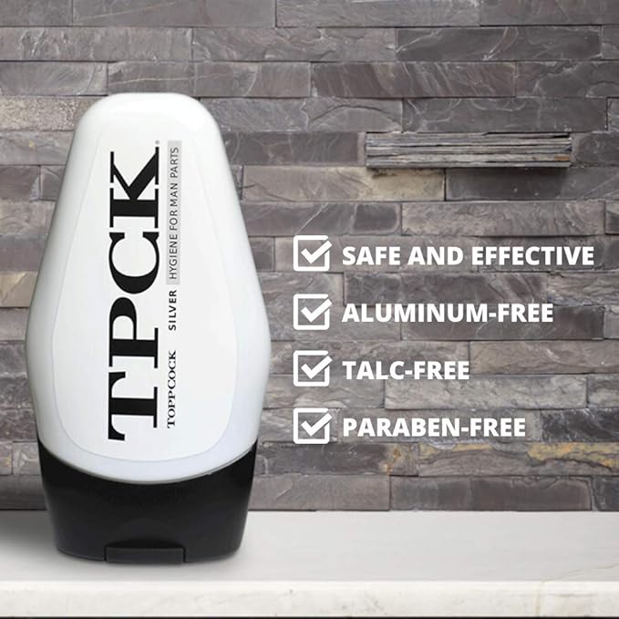 ToppCock Silver Ball Deodorant Gel for Men (2-Pack) – Leave-On Odor Control for Groin &amp Intimate Areas – Anti-Chafing Comfort &amp Long-Lasting Freshness – 3.02oz Each