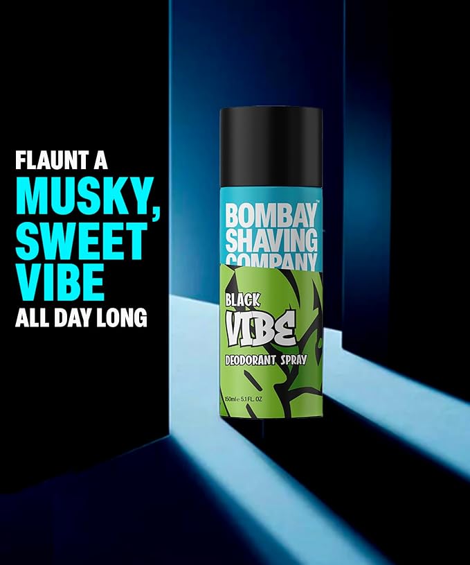 Bombay Shaving Company Body Spray for Men 150ml each (Pack of 2) - Red Spice and Black Vibe (Packaging may vary) 150 ml (Pack of 2)