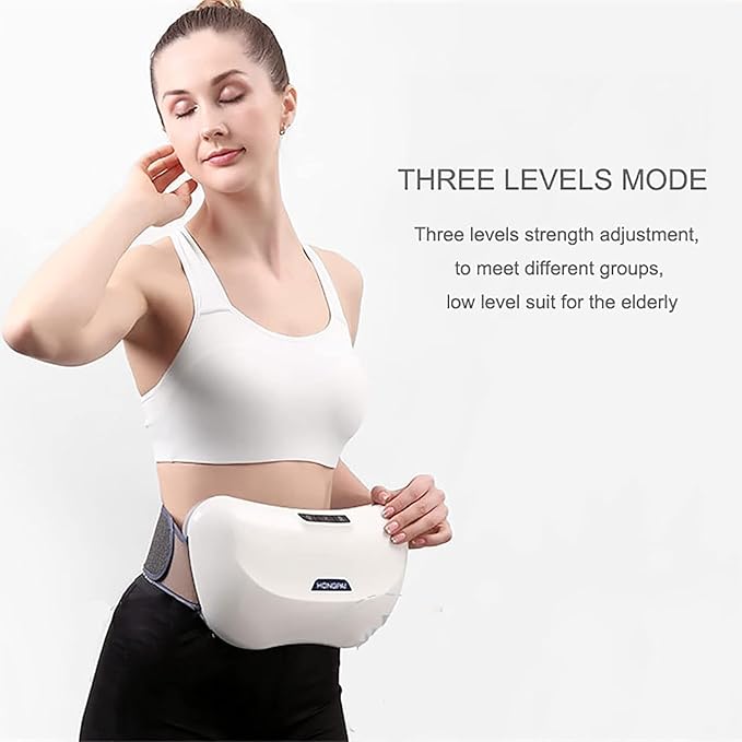 Electric Abdominal Massager - Forward and Massage with Timing Function 3 Adjustable Vibration Intensities Enhances Gastrointestinal Motility Relieves Flatulence