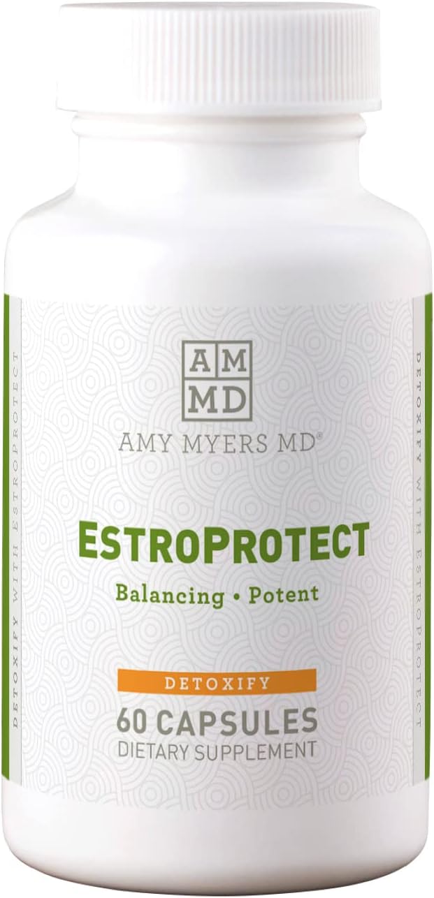 Amy Myers MD EstroProtect - Supplement Supports Healthy Estrogen Balance &amp PMS - Supplement for Women - Aids Against Menopause Symptoms - 60 Capsules (30 Servings)