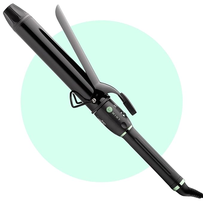 MINT Professional Extra Long Hair Curling Iron 1 1/2 inch | 2-Heater Ceramic Barrel that Stays Hot | 1.5 Inch Hair Iron Curler for Beach Waves | Travel-Ready International Dual Voltage